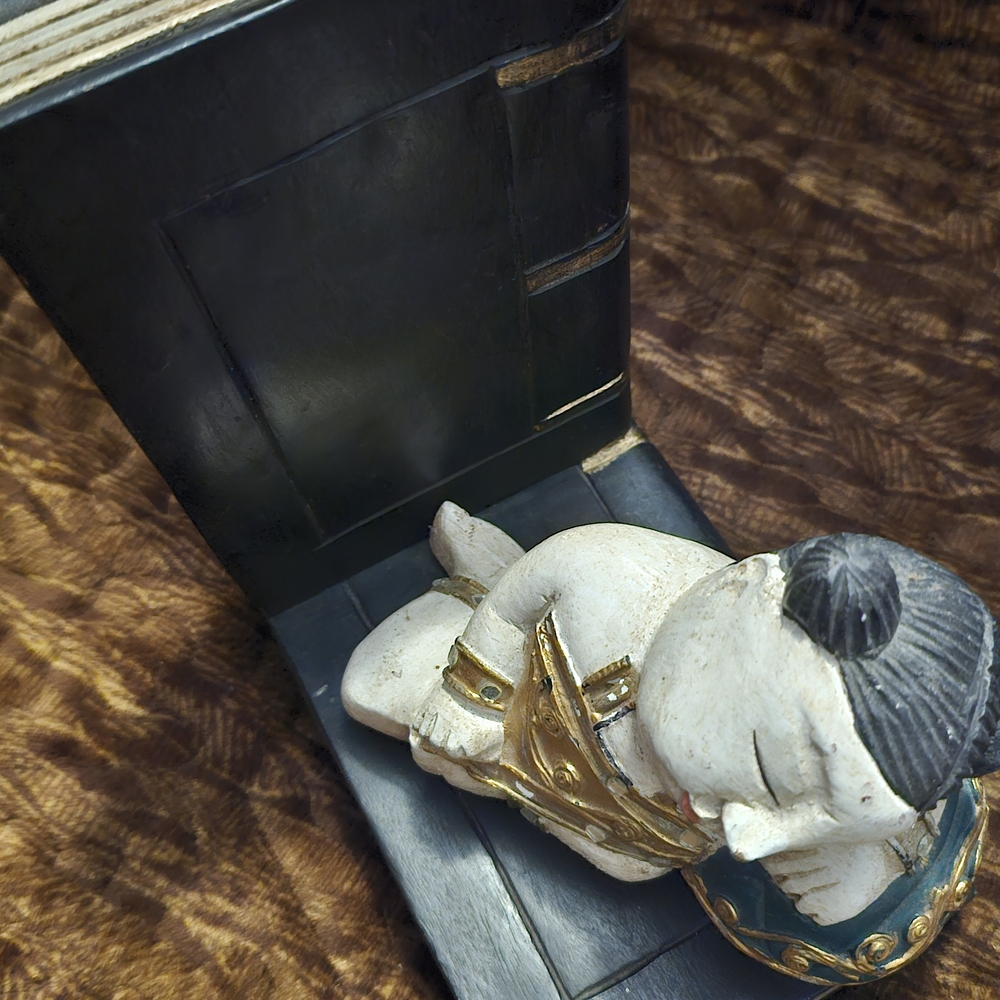 Decorative Bookend with Gold Accents